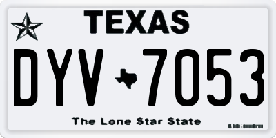 TX license plate DYV7053