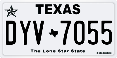 TX license plate DYV7055