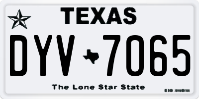 TX license plate DYV7065