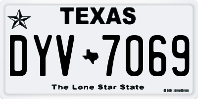 TX license plate DYV7069