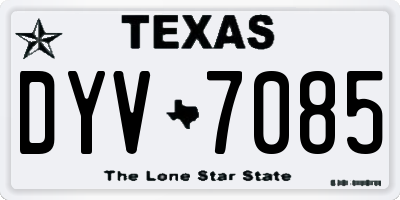 TX license plate DYV7085