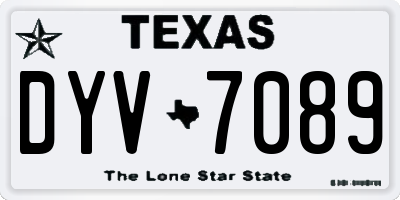 TX license plate DYV7089