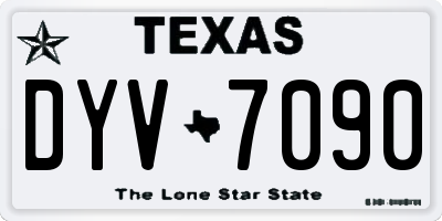 TX license plate DYV7090