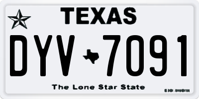 TX license plate DYV7091