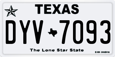 TX license plate DYV7093