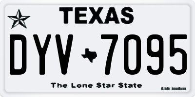 TX license plate DYV7095