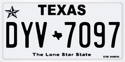 TX license plate DYV7097