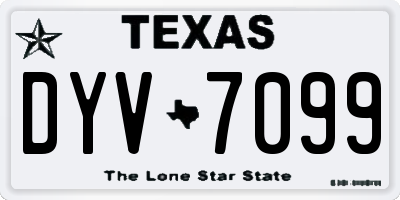 TX license plate DYV7099