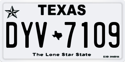TX license plate DYV7109