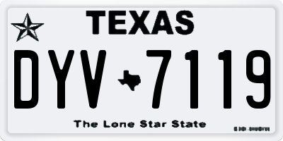 TX license plate DYV7119