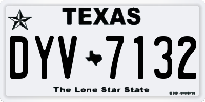 TX license plate DYV7132