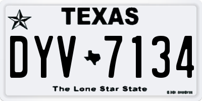 TX license plate DYV7134