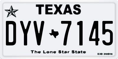 TX license plate DYV7145