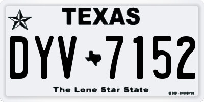 TX license plate DYV7152