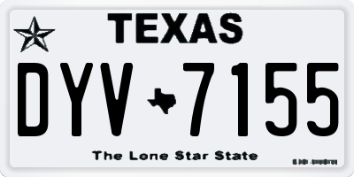 TX license plate DYV7155