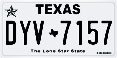 TX license plate DYV7157