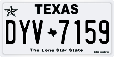 TX license plate DYV7159