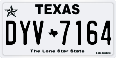 TX license plate DYV7164