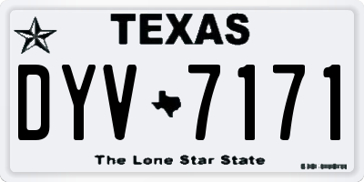 TX license plate DYV7171