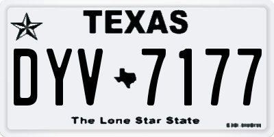 TX license plate DYV7177