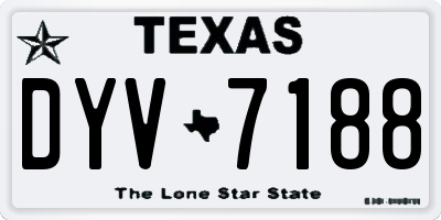 TX license plate DYV7188