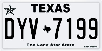 TX license plate DYV7199