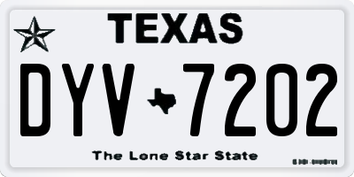 TX license plate DYV7202