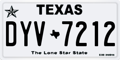 TX license plate DYV7212
