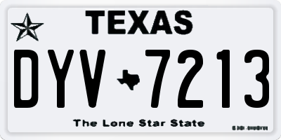TX license plate DYV7213