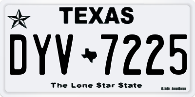 TX license plate DYV7225