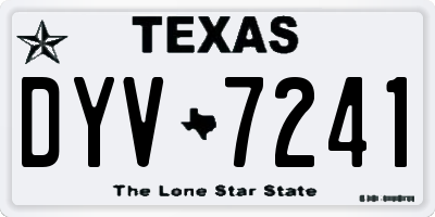 TX license plate DYV7241
