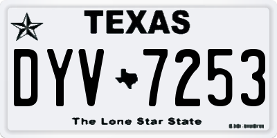 TX license plate DYV7253