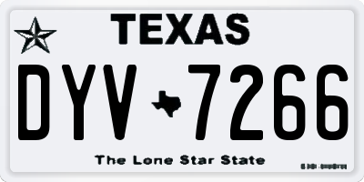 TX license plate DYV7266