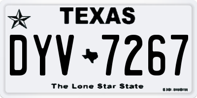 TX license plate DYV7267