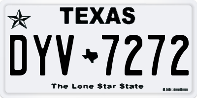 TX license plate DYV7272