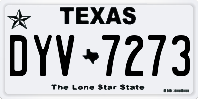 TX license plate DYV7273