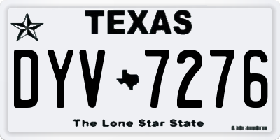TX license plate DYV7276