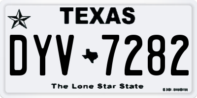 TX license plate DYV7282