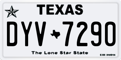 TX license plate DYV7290