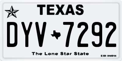 TX license plate DYV7292