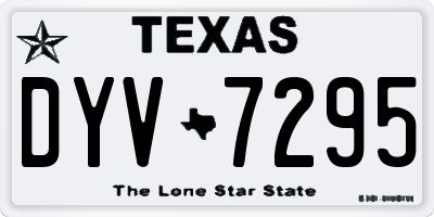 TX license plate DYV7295