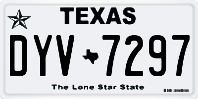 TX license plate DYV7297