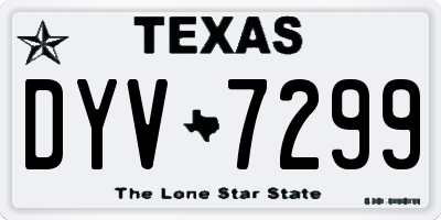 TX license plate DYV7299