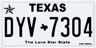 TX license plate DYV7304