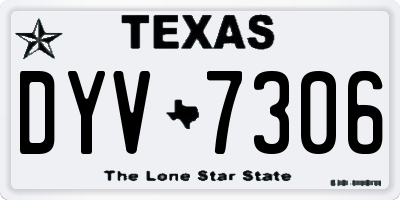 TX license plate DYV7306