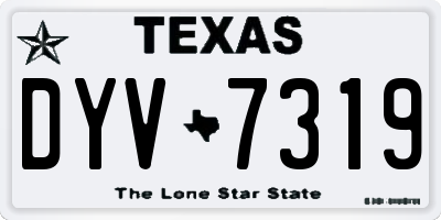 TX license plate DYV7319