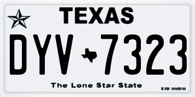 TX license plate DYV7323