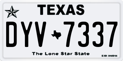 TX license plate DYV7337
