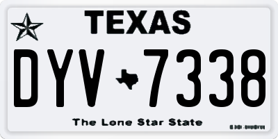 TX license plate DYV7338