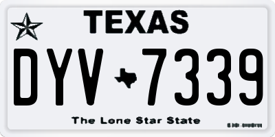 TX license plate DYV7339